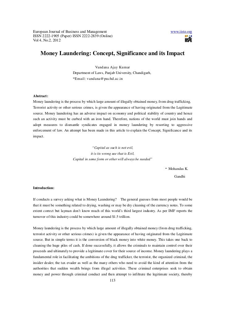 World Money Laundering Report Vol. 9 No. 2